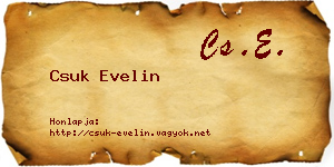 Csuk Evelin névjegykártya